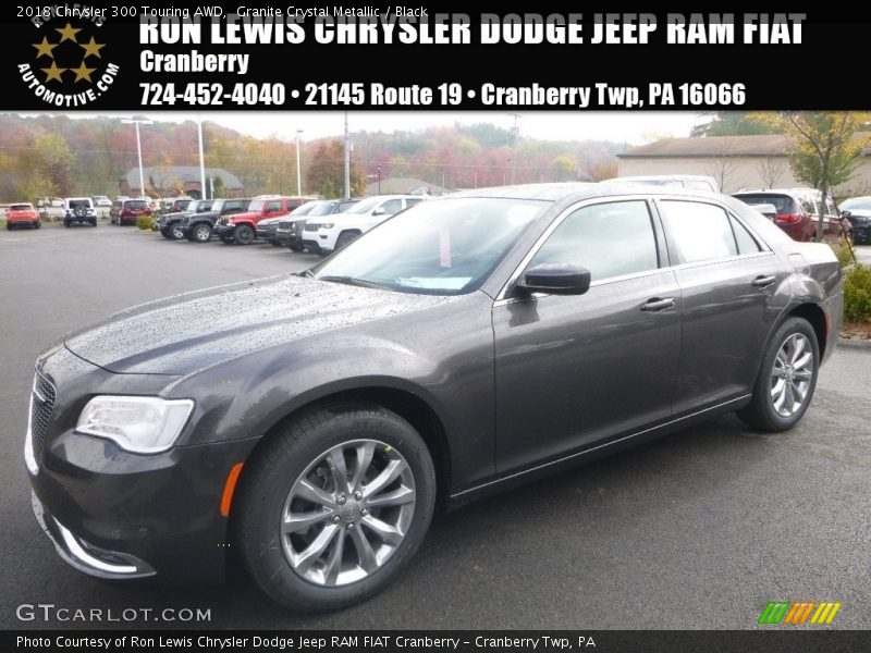 Granite Crystal Metallic / Black 2018 Chrysler 300 Touring AWD