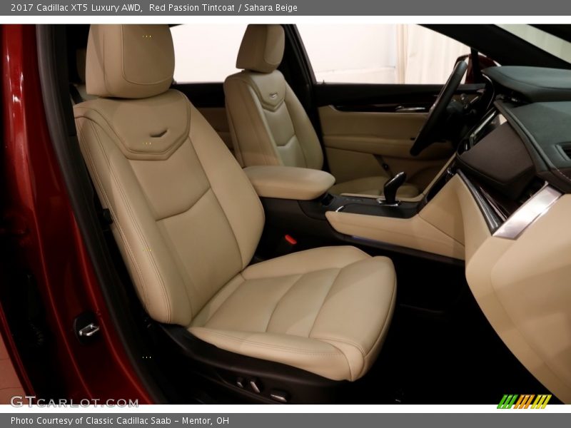 Red Passion Tintcoat / Sahara Beige 2017 Cadillac XT5 Luxury AWD