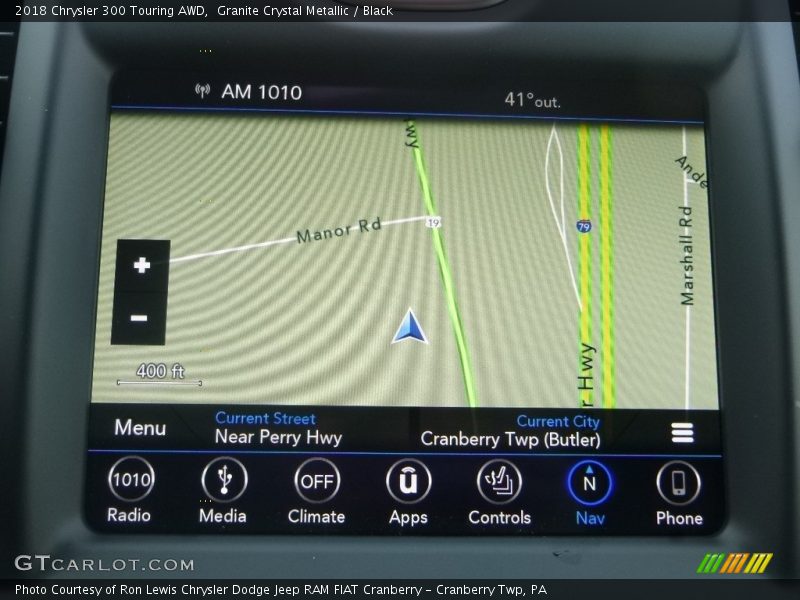 Granite Crystal Metallic / Black 2018 Chrysler 300 Touring AWD