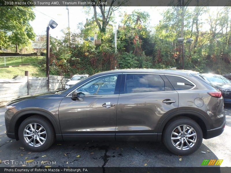 Titanium Flash Mica / Sand 2018 Mazda CX-9 Touring AWD