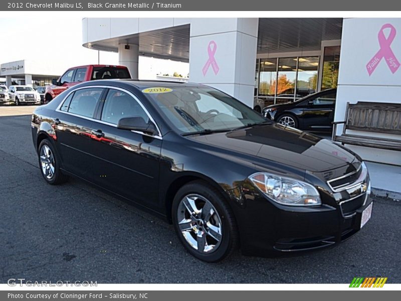 Black Granite Metallic / Titanium 2012 Chevrolet Malibu LS