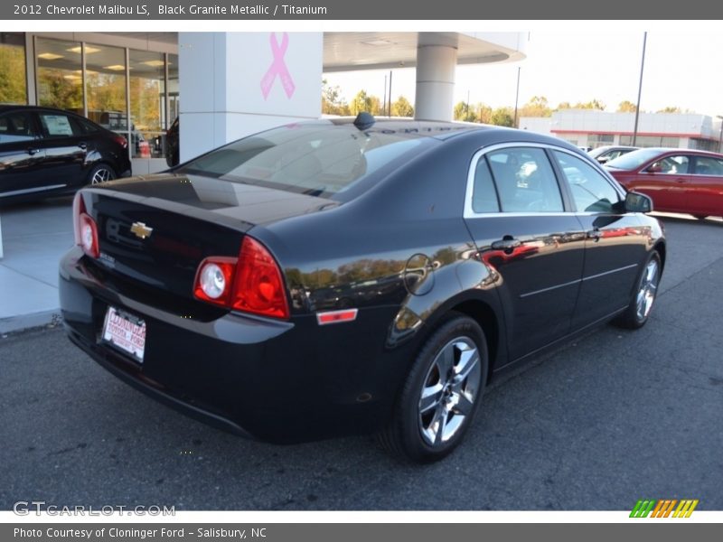 Black Granite Metallic / Titanium 2012 Chevrolet Malibu LS