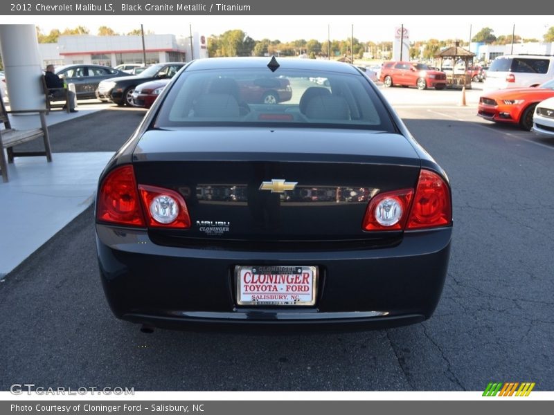 Black Granite Metallic / Titanium 2012 Chevrolet Malibu LS