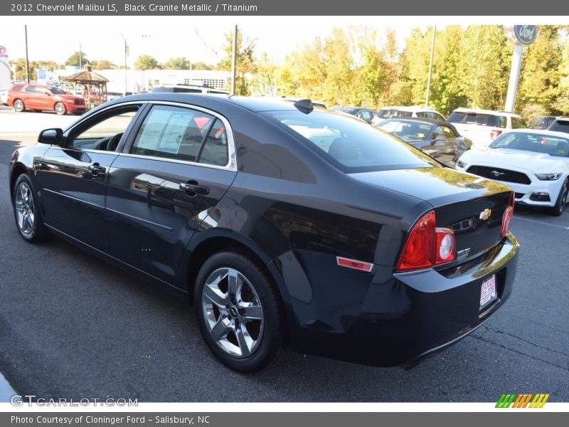 Black Granite Metallic / Titanium 2012 Chevrolet Malibu LS