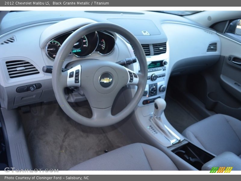 Black Granite Metallic / Titanium 2012 Chevrolet Malibu LS