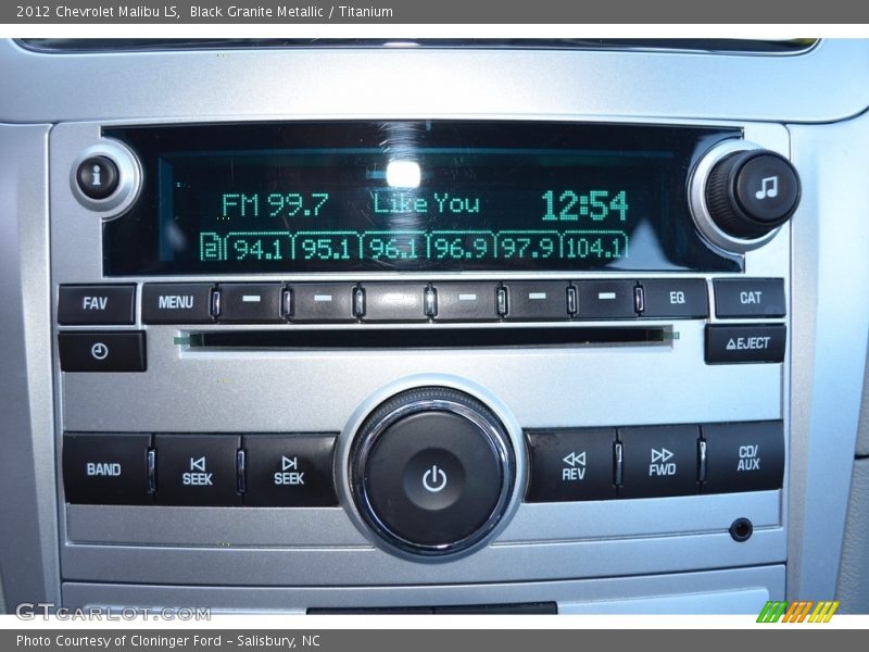 Black Granite Metallic / Titanium 2012 Chevrolet Malibu LS