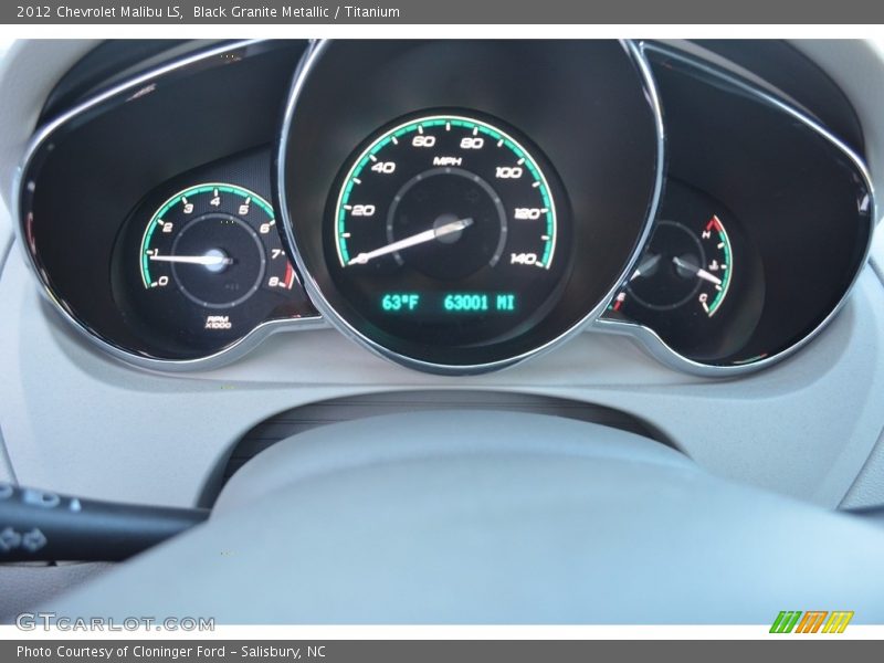 Black Granite Metallic / Titanium 2012 Chevrolet Malibu LS