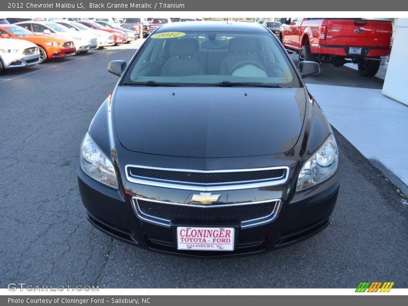 Black Granite Metallic / Titanium 2012 Chevrolet Malibu LS