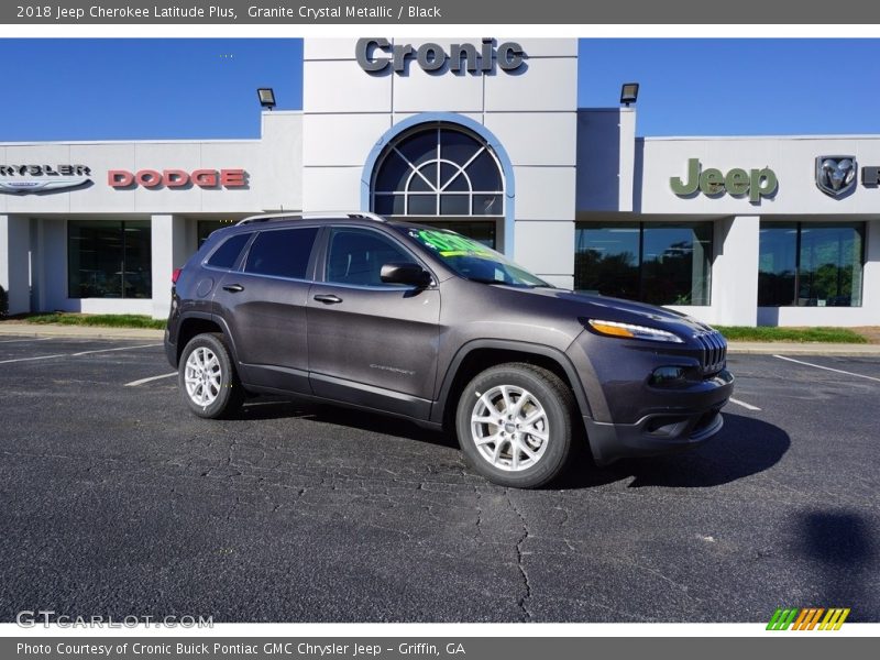 Granite Crystal Metallic / Black 2018 Jeep Cherokee Latitude Plus