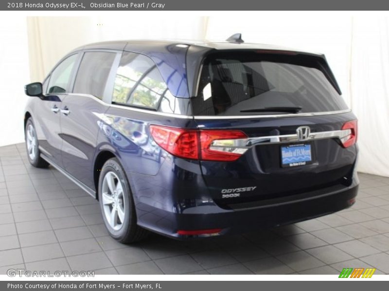 Obsidian Blue Pearl / Gray 2018 Honda Odyssey EX-L