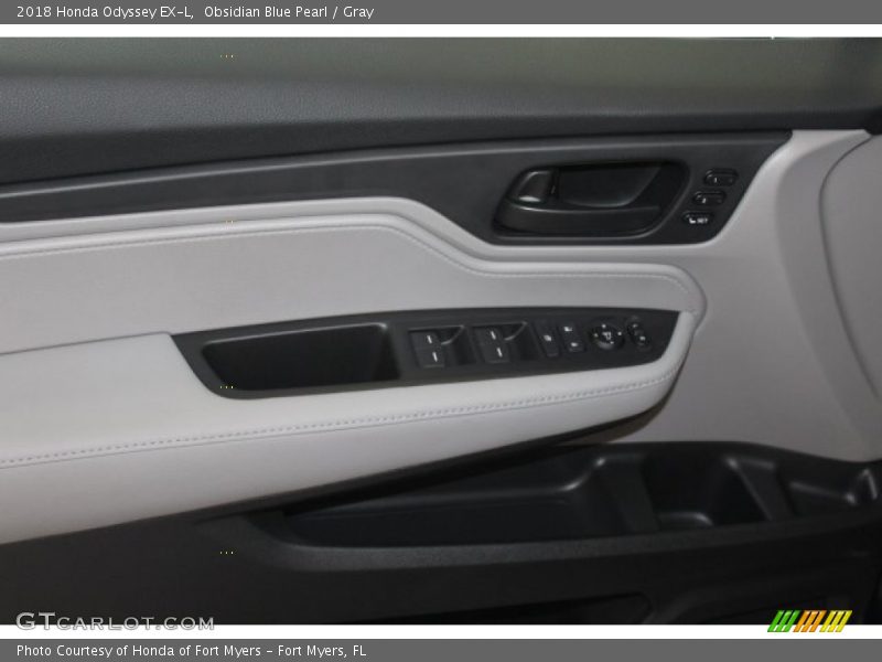 Obsidian Blue Pearl / Gray 2018 Honda Odyssey EX-L