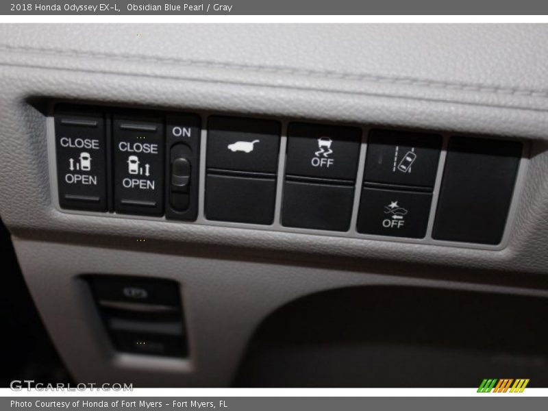 Obsidian Blue Pearl / Gray 2018 Honda Odyssey EX-L