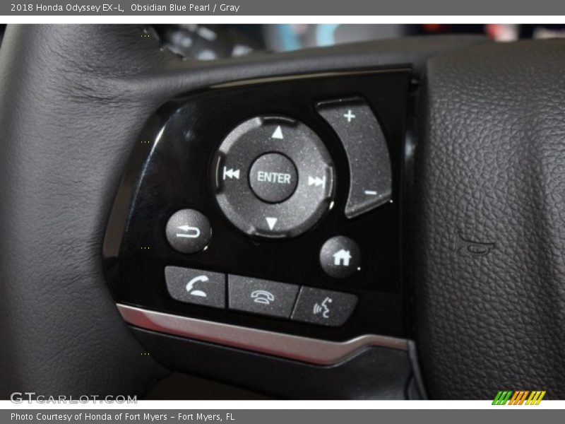 Obsidian Blue Pearl / Gray 2018 Honda Odyssey EX-L