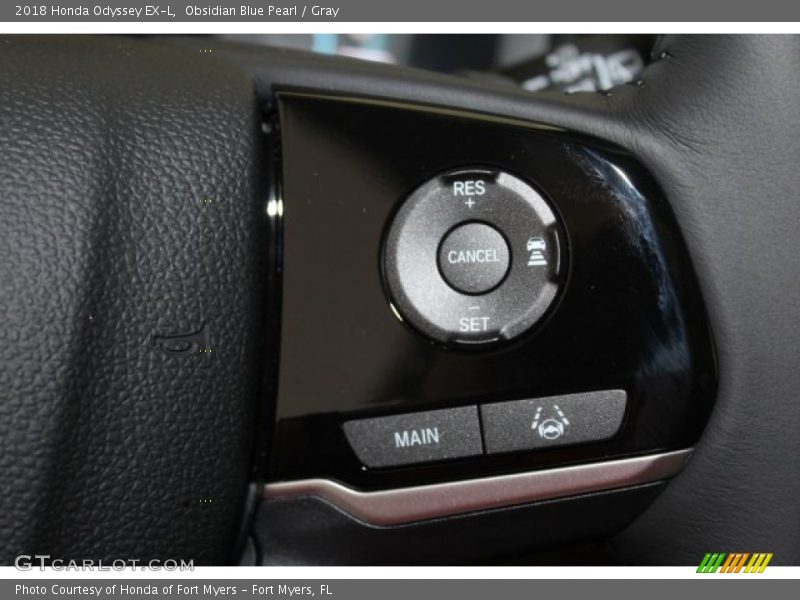 Obsidian Blue Pearl / Gray 2018 Honda Odyssey EX-L