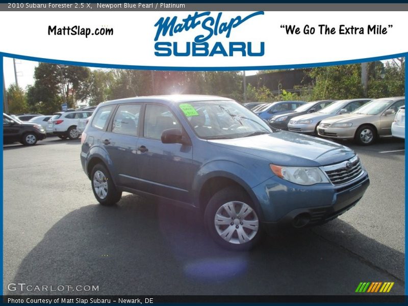 Newport Blue Pearl / Platinum 2010 Subaru Forester 2.5 X