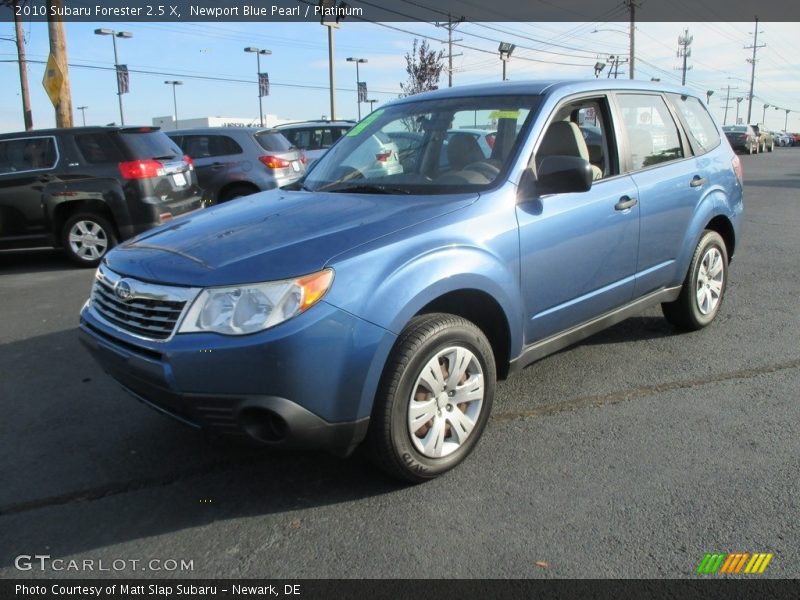 Newport Blue Pearl / Platinum 2010 Subaru Forester 2.5 X