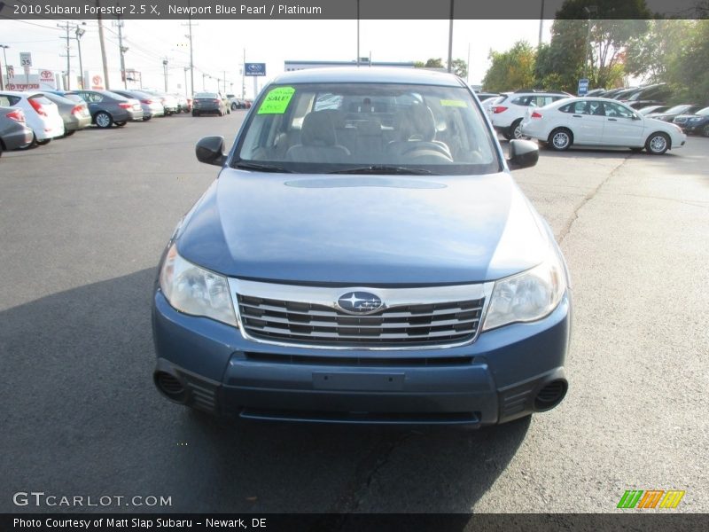 Newport Blue Pearl / Platinum 2010 Subaru Forester 2.5 X