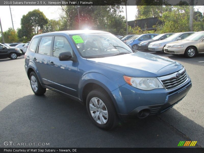 Newport Blue Pearl / Platinum 2010 Subaru Forester 2.5 X