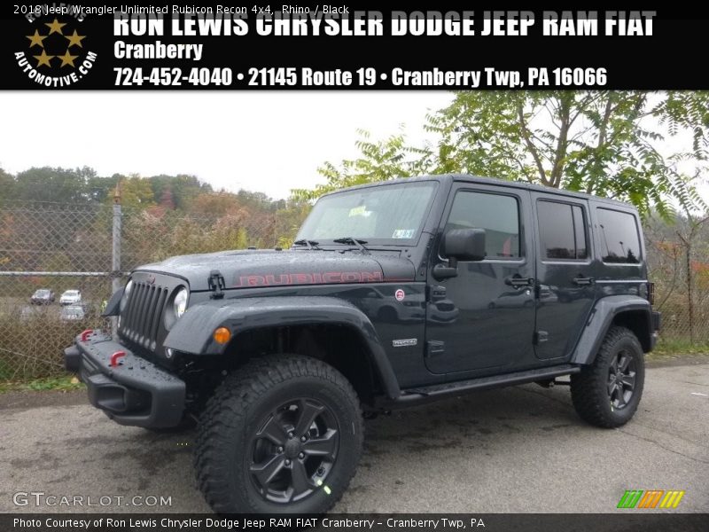 Rhino / Black 2018 Jeep Wrangler Unlimited Rubicon Recon 4x4