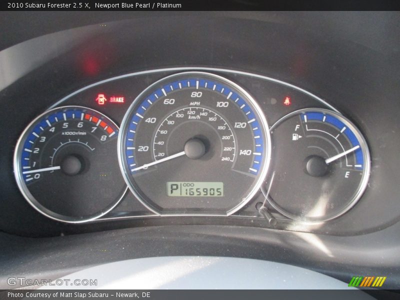 Newport Blue Pearl / Platinum 2010 Subaru Forester 2.5 X