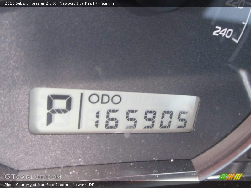 Newport Blue Pearl / Platinum 2010 Subaru Forester 2.5 X
