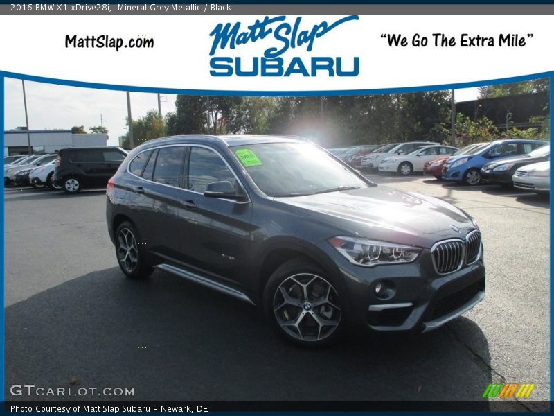 Mineral Grey Metallic / Black 2016 BMW X1 xDrive28i