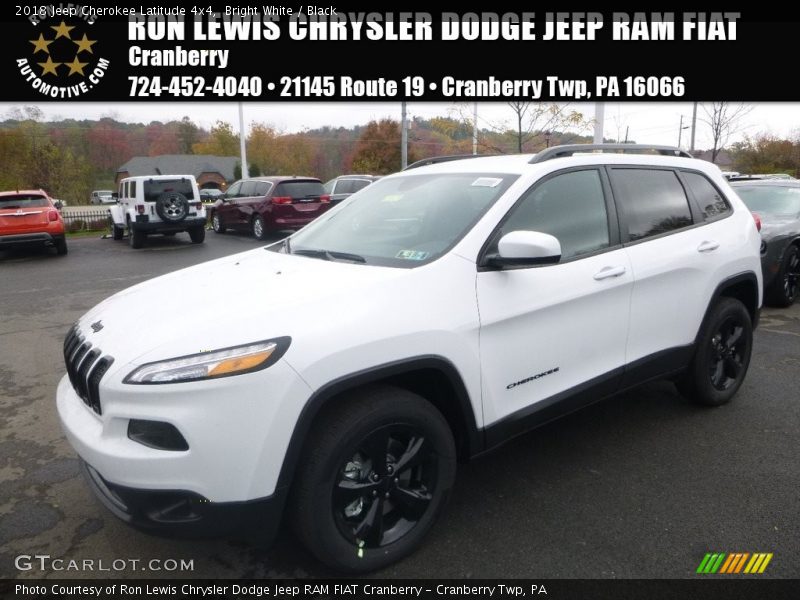 Bright White / Black 2018 Jeep Cherokee Latitude 4x4