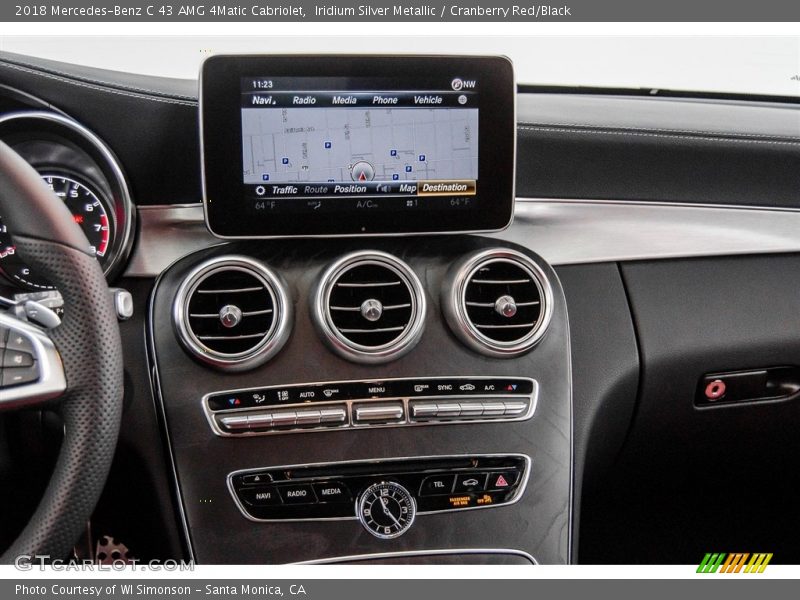 Controls of 2018 C 43 AMG 4Matic Cabriolet