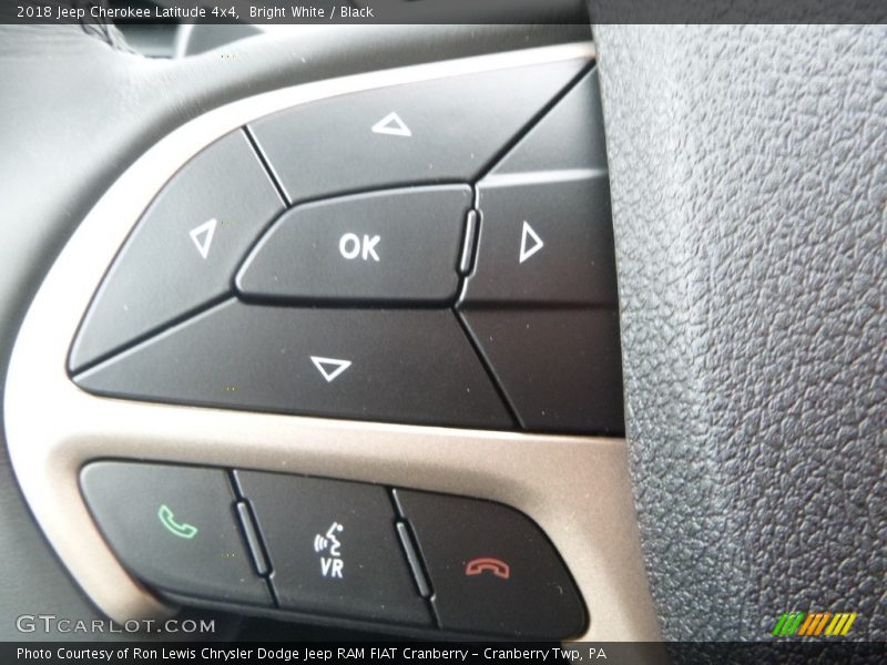 Bright White / Black 2018 Jeep Cherokee Latitude 4x4