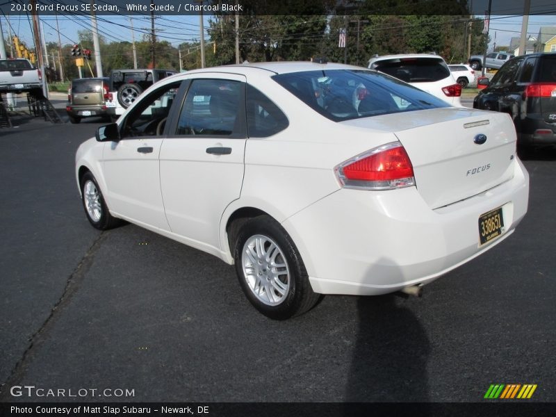 White Suede / Charcoal Black 2010 Ford Focus SE Sedan