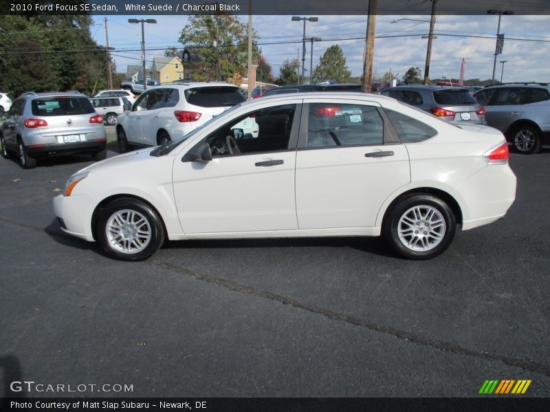 White Suede / Charcoal Black 2010 Ford Focus SE Sedan