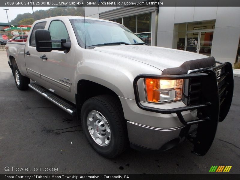 Silver Birch Metallic / Ebony/Light Cashmere 2009 GMC Sierra 2500HD SLE Crew Cab 4x4