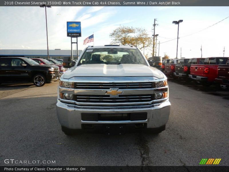 Summit White / Dark Ash/Jet Black 2018 Chevrolet Silverado 3500HD Work Truck Crew Cab 4x4 Chassis