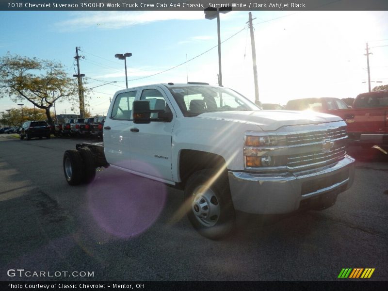  2018 Silverado 3500HD Work Truck Crew Cab 4x4 Chassis Summit White