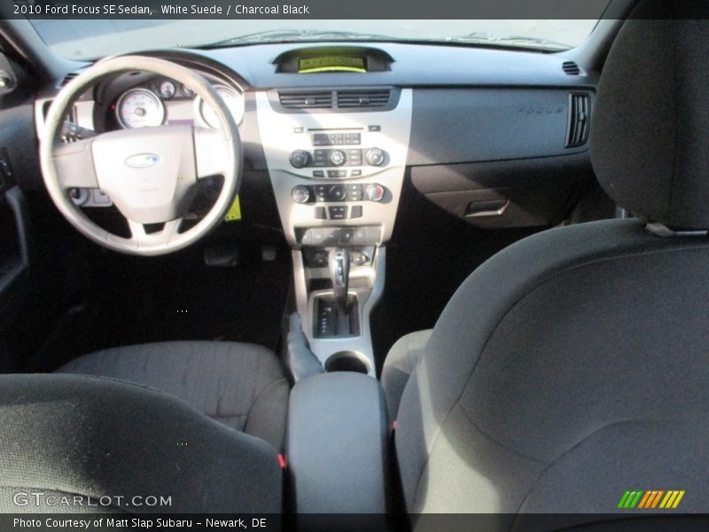 White Suede / Charcoal Black 2010 Ford Focus SE Sedan