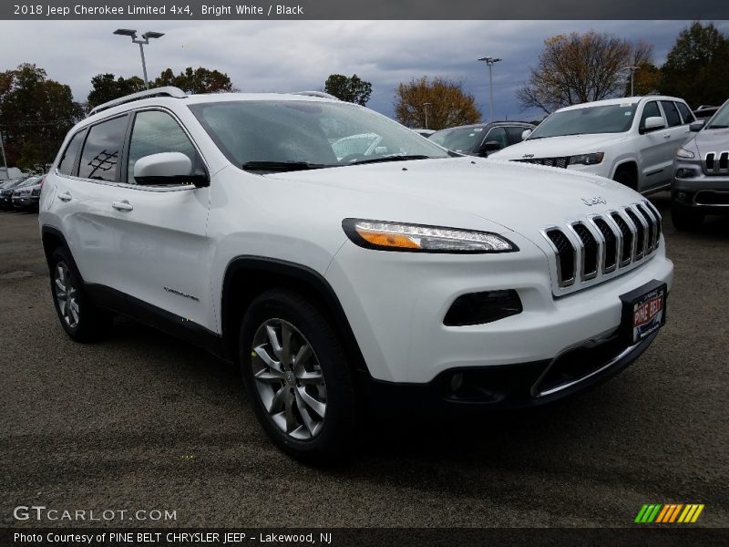 Bright White / Black 2018 Jeep Cherokee Limited 4x4
