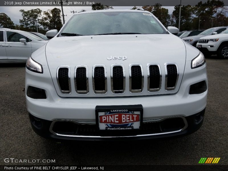 Bright White / Black 2018 Jeep Cherokee Limited 4x4