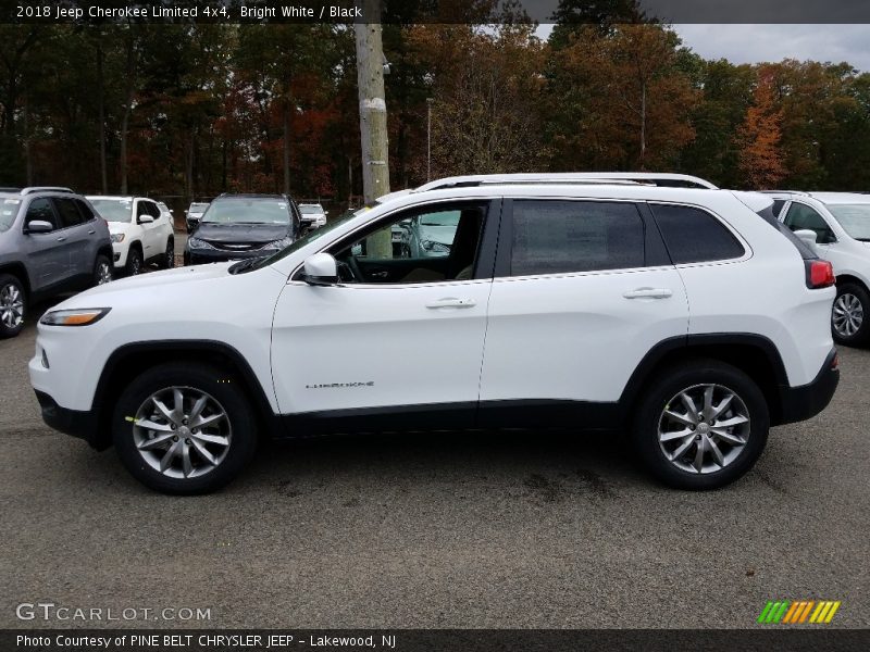 Bright White / Black 2018 Jeep Cherokee Limited 4x4