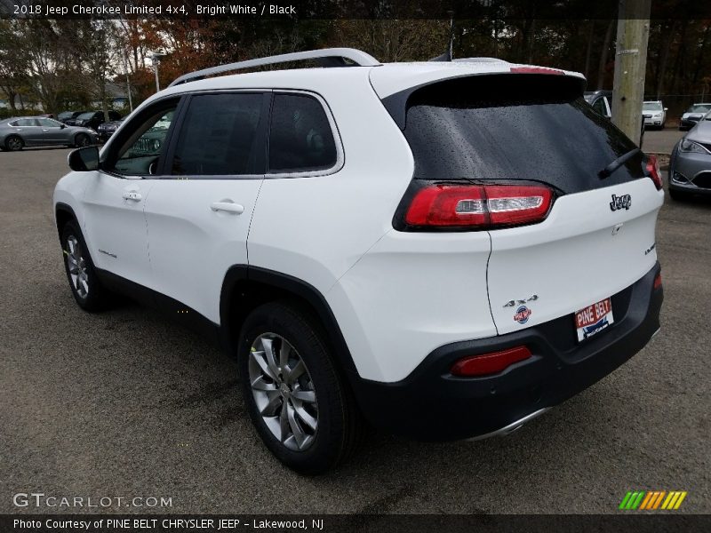 Bright White / Black 2018 Jeep Cherokee Limited 4x4