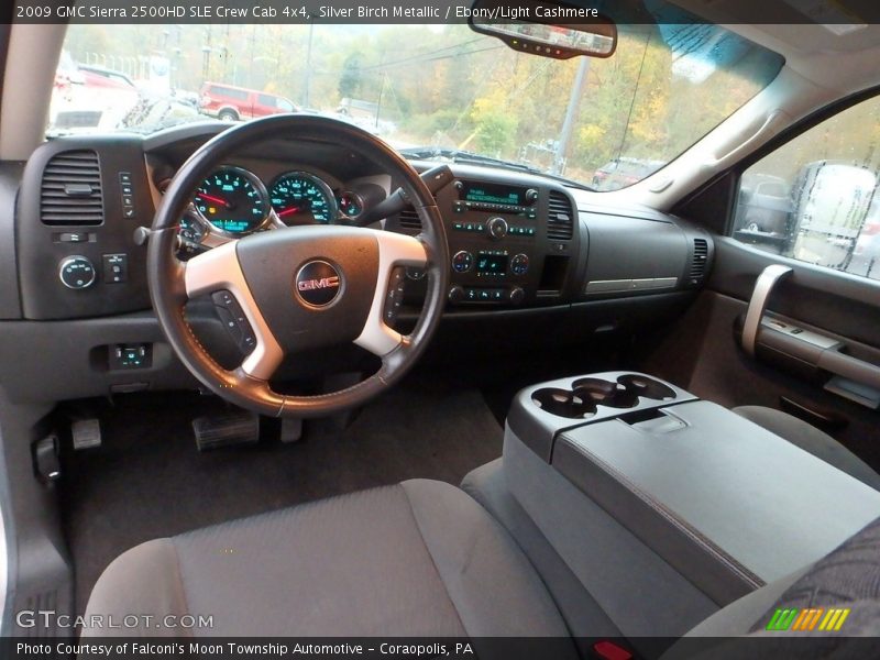 Silver Birch Metallic / Ebony/Light Cashmere 2009 GMC Sierra 2500HD SLE Crew Cab 4x4
