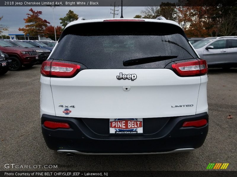 Bright White / Black 2018 Jeep Cherokee Limited 4x4