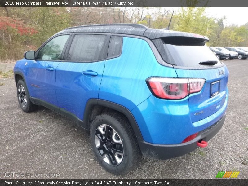 Laser Blue Pearl / Black/Ruby Red 2018 Jeep Compass Trailhawk 4x4