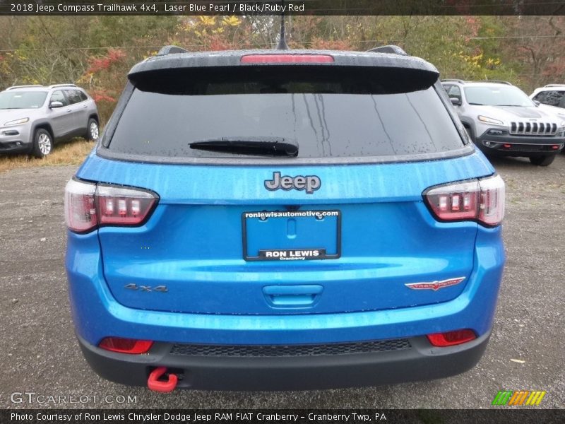 Laser Blue Pearl / Black/Ruby Red 2018 Jeep Compass Trailhawk 4x4