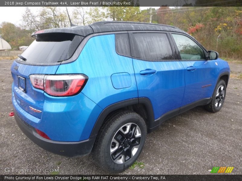 Laser Blue Pearl / Black/Ruby Red 2018 Jeep Compass Trailhawk 4x4
