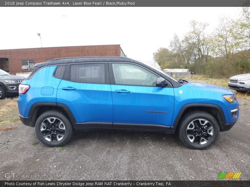 Laser Blue Pearl / Black/Ruby Red 2018 Jeep Compass Trailhawk 4x4