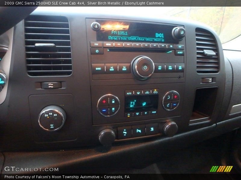 Silver Birch Metallic / Ebony/Light Cashmere 2009 GMC Sierra 2500HD SLE Crew Cab 4x4