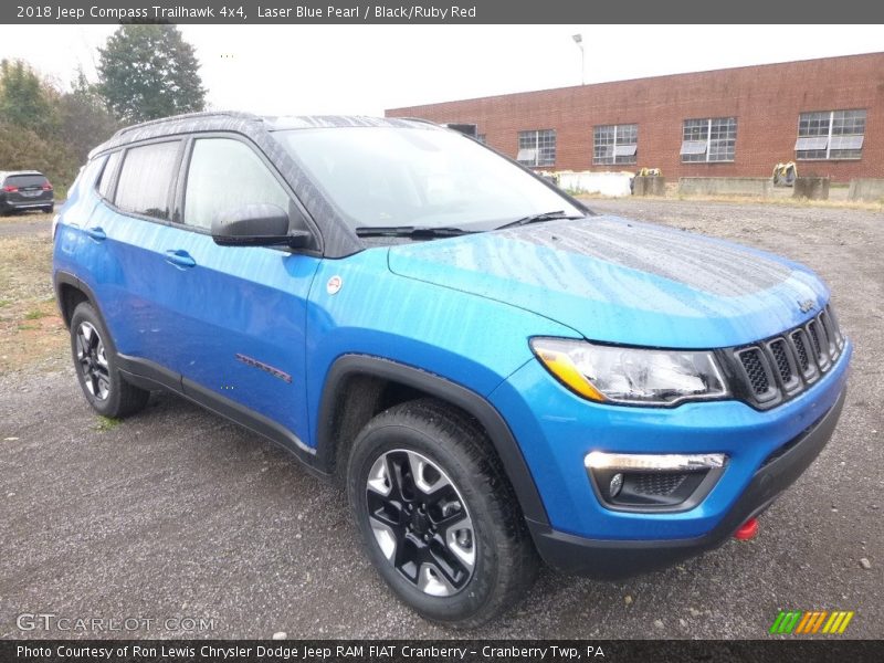 Laser Blue Pearl / Black/Ruby Red 2018 Jeep Compass Trailhawk 4x4