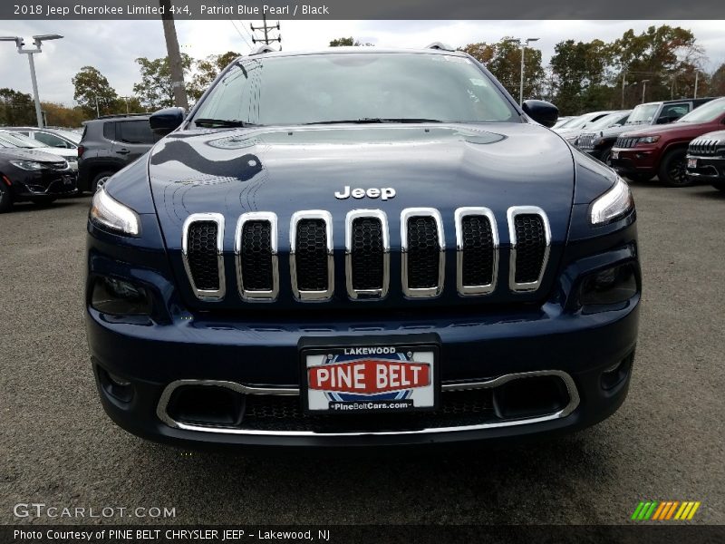 Patriot Blue Pearl / Black 2018 Jeep Cherokee Limited 4x4