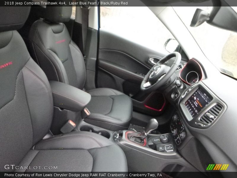 Laser Blue Pearl / Black/Ruby Red 2018 Jeep Compass Trailhawk 4x4