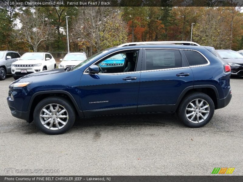 Patriot Blue Pearl / Black 2018 Jeep Cherokee Limited 4x4